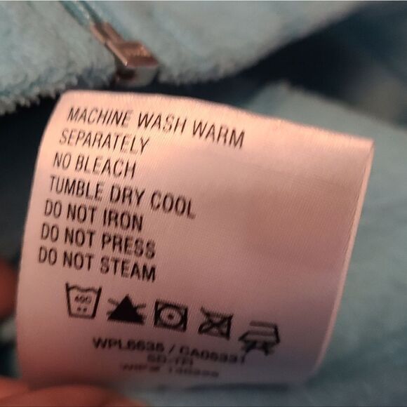 Woolrich Aqua Blue Fleece Zip Front Jacket - Picture 9 of 13